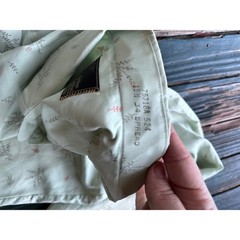 Vintage Sears Golden Comfort Ultressa Sage Green Floral Button Down Shirt 15.5