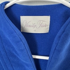 Vtg Vanity Fair Blue Zip Robe Size 10 70s Dacron Polyester Cottagecore Mod Retro