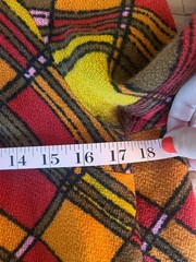 R&K Originals VTG 60s 2 Piece Mock Neck Darted Skirt Set Mod Print Bow Detail