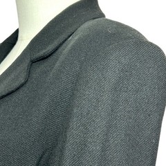 VTG 80s Worthington Black Wool Blazer M Preppy Dark Academia Retro Grunge Boss