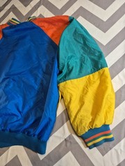 Vintage Bay Club 80s Coat Sz? Color Block Warm Up Jacket Windbreaker Boxy Fit