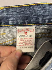 Vintage Lucky Brand Womens Blue Jeans Sz 2/26 Dungarees Made in USA Button Fly