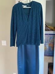 Patra evening gown size 12 vintage 2 pc. sparkly jacket and long sleeveless gown