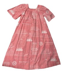 Vintage Kahala Hawaii Pink Cotton Maritime Falls of Clyde Matson Hilo Dress S