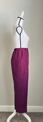 1980s Wine Flat Front Slacks, Vintage Cranberry High Waisted Pants, 80s Style