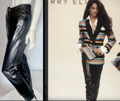 Vintage MARC JACOBS For PERRY ELLIS Black Leather Pants S/S 1992 Barney’s NY