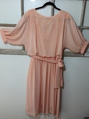 Vintage Coco of California Dress No Size Tag Peach Large