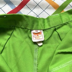 Vintage 1970s Ginger Tree Lime Green Wide Leg High Waisted Pants Womens Size XXS