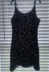 Vintage Old Navy Clothing Co Black Floral Slip Dress