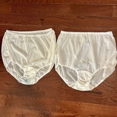 Vtg 100% Nylon Panties Dixie Belle Sz 9 Liquid 1990s Second Skin White Lot Of 2