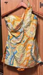 Vintage TINA LESER ORIGINAL BY GABAR One Shoulder SWIMSUIT