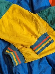Vintage Bay Club 80s Coat Sz? Color Block Warm Up Jacket Windbreaker Boxy Fit