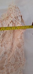 Vintage Loralie Original 2 Pc. Lace Formal Peach Summer Dress Gorgeous! Sz 12