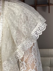 Gorgeous Vintage 1970’s GUNNE SAX Lace Prairie Wedding Dress Size 7 Hippie Boho