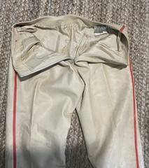 VTG Gianni Versace 2000 Leather Pant Suit 42 Nappa Lambskin Lion Zip Tan Orange