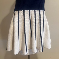 Vintage Hampton Court Tennis Pickleball Dress Mini Blue White Stripe fits XS S
