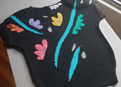 VTG 80s Retro Alexandria Floral Sweater Size M
