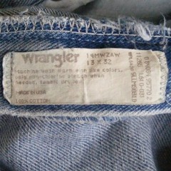 WRANGLER Jeans, 32, VINTAGE, Light Blue, 100% Cotton, Made in USA