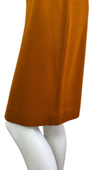 70s Cintura Knit Skirt Suit Size Small Nutmeg Jacket Open Front Top Stitch EUC