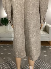 Vintage 50’s 60’s Brown Wool Tweed Open Front Swing Coat Jaunty Juniors