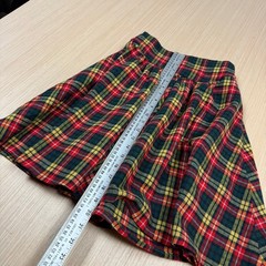 Vintage 70s Wool Plaid Pleated Skirt 24 inch waist Talon Zip Size 0 xs