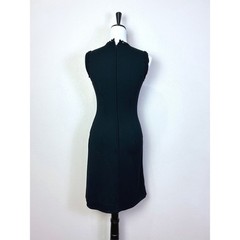 Betty Barclay 70s Vintage Sleeveless Black Knee Length Dress MEDIUM Union Mad
