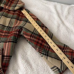 Vtg Mid Length Retro Mid Century European Wool Tartan Swing Car Coat