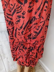 Vintage Mirrors II Long Sleeve Dress Sz 12 Red Black