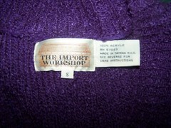 Vintage The Import Workshop Purple Sleeveless Sweater size S in Excellent Shape