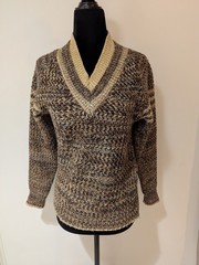 Vintage 1970s Womens Chego International Brown 100% Acrylic Sweater Pullover