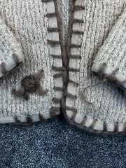 Blairmoor Sweater Cardigan Vintage 50’s Beige SEE PICS FOR MISSING TRIM