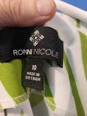Vintage Ronni Nicole “Botanical” Pattern Mini Dress Womens Size 10