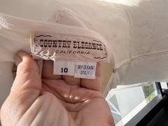 Vtg 70’s Country Elegance California Size 10 Wedding Dress Ivory Lace