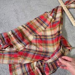 Van Heusen Womens Small Western Pearl Snap Shirt Red Plaid Vintage Long Sleeve