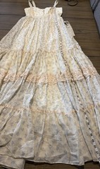 Vintage 70s Gunne Sax Cornflower Calico Floral Print Prairie Gown Size 9-FLAW