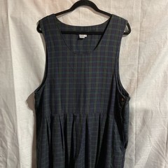 Vintage Brynn Connelly Dress Jumper Womens 16 Plaid Tartan Navy Blue Green