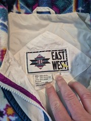 Vintage 80s East West Windbreaker Jacket Size Large Multicolor Aztec Retro