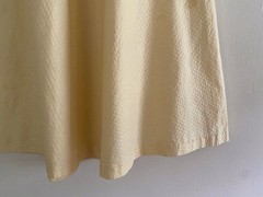 1950s Yellow Circle Skirt: Vintage Midi with Lace Pockets