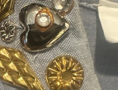 ST. MAARTEN Dallas TX USA VTG Ornate Sparkle Western Flair Denim Shirt L *READ