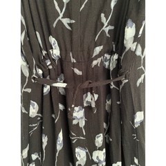Vintage Y2K Dark Floral Slip Dress Black Gray Grunge 90s Whimsigoth Fairy Size 2