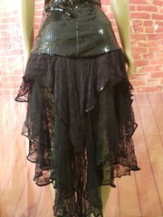 Climax Karen Okada By David Howard VINTAGE Lace Womens Sequins Dress 13/14 #Z