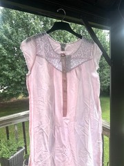 VTG Cypress Pink 100% Egyptian Cotton Sleeveless Nightgown Cottagecore Women’s L