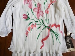 Vintage 80’s Riccardo E. Barone dress White w/ Flower New OS w/tags SIze 22.5 WP