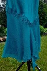 Vintage turquoise dress made of natural silk Monsoon, UK14