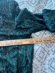 Vintage Brilliante by J.A. Emerald Green Beaded Lace Evening Jacket Sz 2X Formal