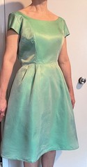 Vintage 50’s Harry Keizer Mint Green Fit Flare Short Sleeve Dress Size 10