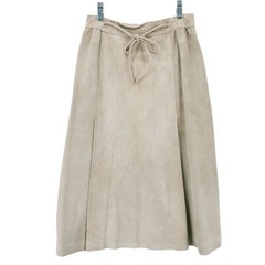 GUCCI 70s Vintage Leather Leather Pencil Skirt Beige Size 46 – SMALL?