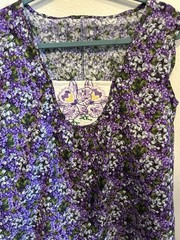 Vintage Embroidery With Purple Floral Top
