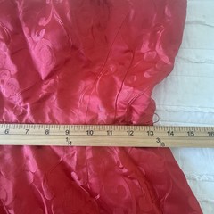 Vintage Dynasty Hong Kong Red Silk Jacquard Cocktail Dress 1960s Mid Century S/M