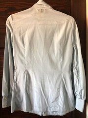 Vintage 80’s PATTY WOODARD Women’s Blouse Light Blue Long Sleeve Tie Size 7/8